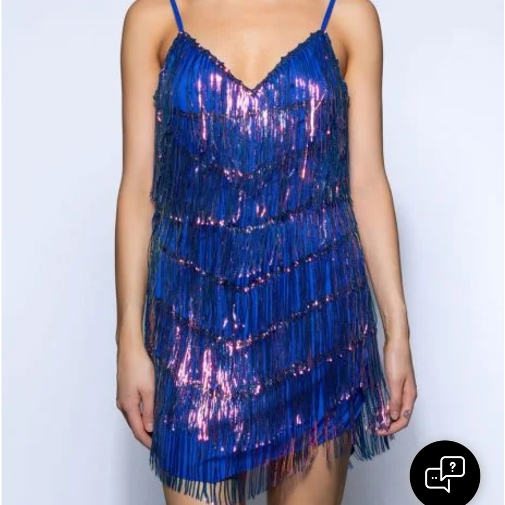 Purple fringe dress
